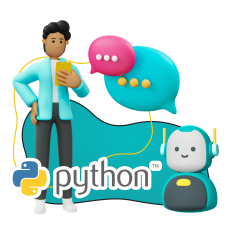 Умный чат-бот на Python - КИБЕРшкола программирования для детей, компьютерные курсы для школьников, начинающих и подростков - KIBERone г. Зеленоградск